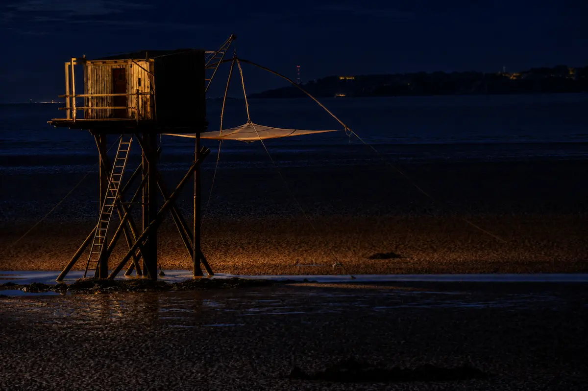 Photographie côte vendéenne de nuit